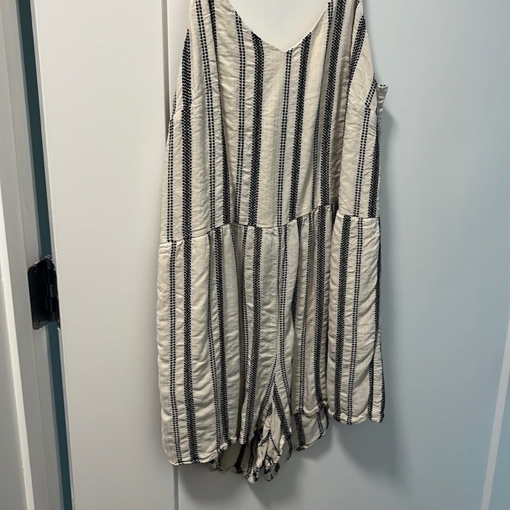 Loft black and white romper